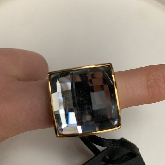 Balmain Paris x H&M NWT crystal and gold cocktail ring - Picture 3 of 5